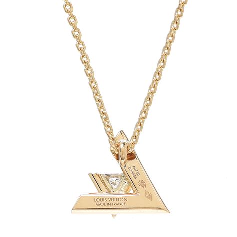 gold lv pendant|louis vuitton necklace with diamond.